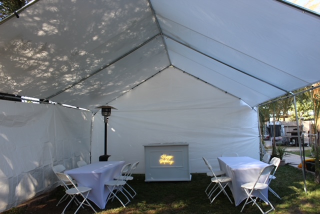 tables, canopie, chairs